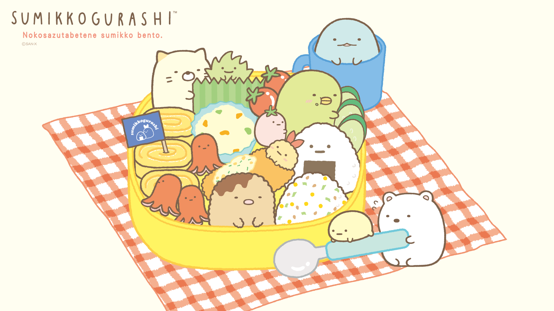 sumikko gurashi bento picnic wallpaper cute kawaii christmas wallpaper tumblr iphone