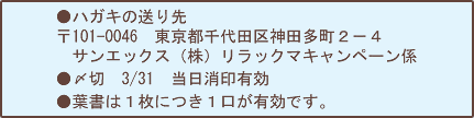 ハガキの送り先