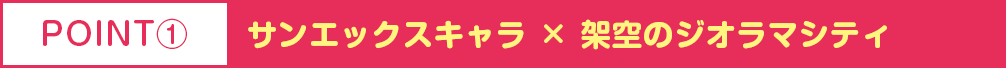 サンエックスキャラ× 架空のジオラマシティ