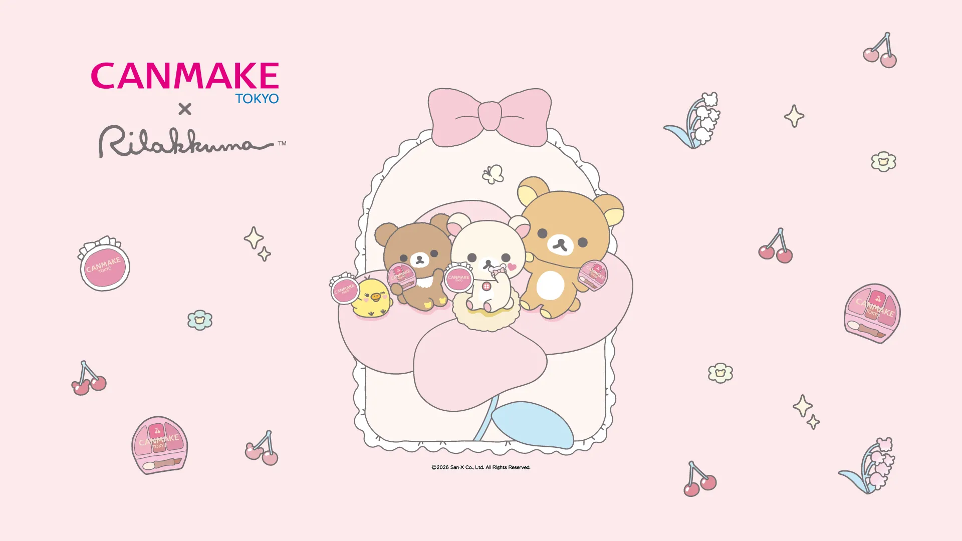 キャンメイク×リラックマ さくらんぼカラーで一緒にメイクしよう♪