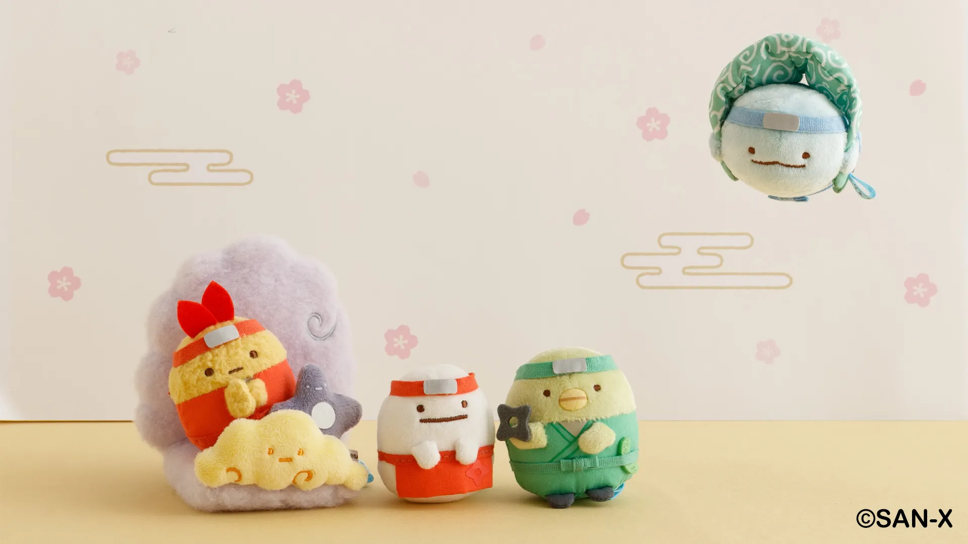 忍びなのにかわいくてバレちゃう！？忍者てのりぬいぐるみセット★