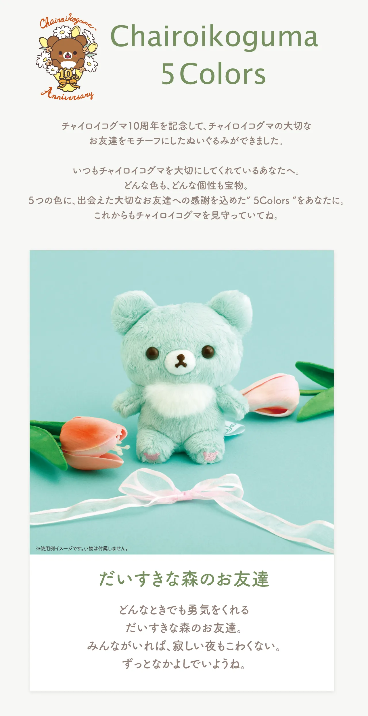 チャイロイコグマ5Colors