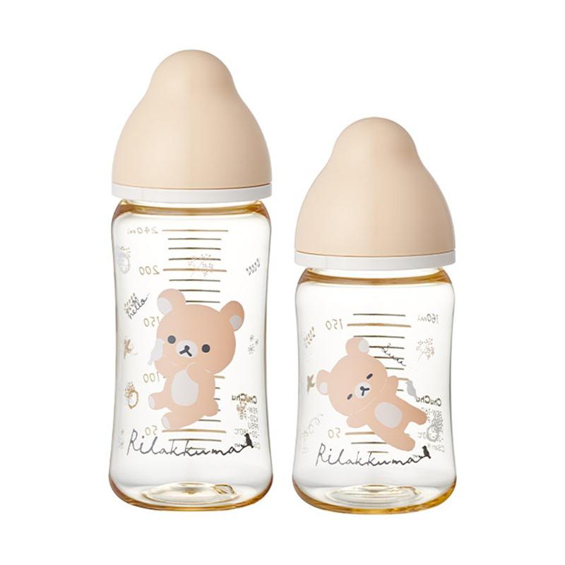 1サイズで全月齢対応の乳首付のリラックマの哺乳びんが発売♪ | San-x
