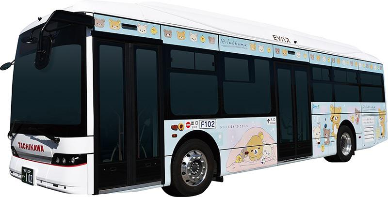 立川バス×リラックマ コラボデザイン大型電気バスが運行開始♪ | San-x